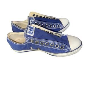 VTG Converse Chuck Taylor All Star Original Low Blue Knit Texture - Size 11